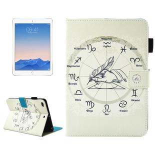 For iPad 9.7 (2018) & iPad 9.7 (2017) & Air 2 / Air Twelve Constellations Pattern Horizontal Flip Leather Case with Holder & Wallet & Card Slots & Sleep / Wake-up Function & Pen Slot