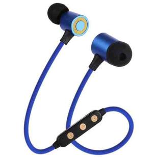 MG-G22 Portable Sports Magnetic Absorption Bluetooth V5.0 Bluetooth Headphones, Support TF Card(Blue)