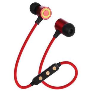 MG-G22 Portable Sports Magnetic Absorption Bluetooth V5.0 Bluetooth Headphones, Support TF Card(Red)
