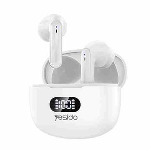 Yesido TWS19 Bluetooth 5.3 LED Digital Display ENC Noise Reduction Bluetooth Earphone (White)