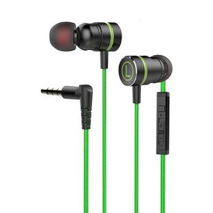 G21 1.2m Wired In Ear 3.5mm Interface Stereo Wire-Controlled HIFI Earphones Video Game Mobile Game Headset With Mic(Green)