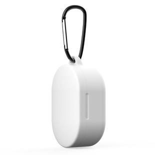 For Xiaomi Redmi AirDots & Xiaomi AirDots Youth Version Earphone Silicone Protective Case with Hook(White)