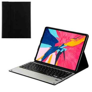 1198B Detachable Bluetooth 3.0 Aluminum Alloy Keyboard + Lambskin Texture Leather Tablet Case for iPad Pro 12.9 inch (2018), with Magnetic Charging / Sleep Function (Black)