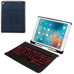 T-201D Detachable Bluetooth 3.0 Ultra-thin Keyboard + Lambskin Texture Leather Tablet Case for iPad Air / Air 2 / iPad Pro 9.7 inch, Support Multi-angle Adjustment / Backlight (Blue)