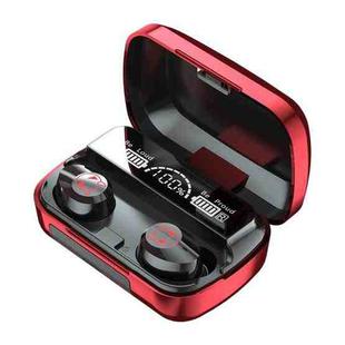M23 Little Devil Pattern Intelligent Noise Reduction Touch Bluetooth Earphone with Three-screen Battery Display & Mirror Charging Box, Support HD Call & Siri (Red)