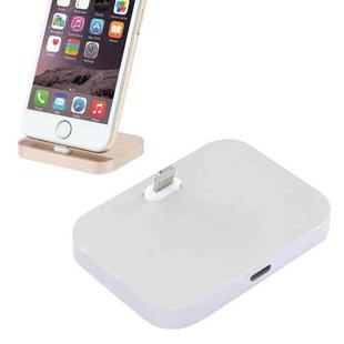 8 Pin Stouch Aluminum Desktop Station Dock Charger for iPhone(Silver)
