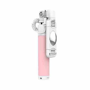 ROCK Mini Wire Controlled Monopod Folding Extendable Handheld Pocket Holder Selfie Stick, For iPhone, Samsung, HTC, LG, Sony, Huawei, Lenovo, Xiaomi and other Smartphones(Pink)