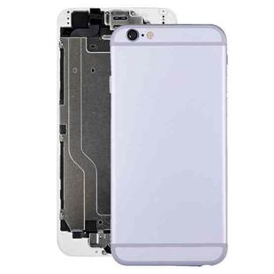 Full Housing Back Cover with Power Button & Volume Button Flex Cable for iPhone 6(Silver)