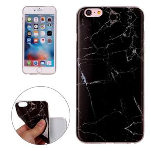 For iPhone 6 & 6s Black Marbling Pattern Soft TPU Protective Back Cover Case