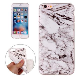 For iPhone 6 & 6s White Marbling Pattern Soft TPU Protective Back Cover Case