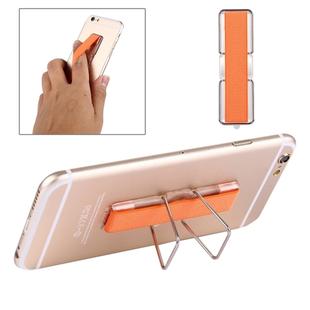 2 in 1 Adjustable Universal Mini Adhesive Holder Stand + Slim Finger Grip, Size: 7.3 x 2.2 x 0.3 cm(Orange)
