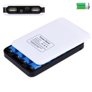 Portable High-efficiency 4 x 18650 Batteries Plastic Power Bank Shell Box with Dual USB Output & Heat Dissipation Hole, For iPhone, iPad, Samsung, LG, Sony Ericsson, MP4, PSP, Camera, Batteries Not Included(Random Color Delivery)