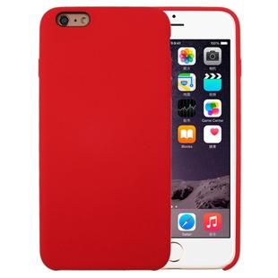 For iPhone 6 & 6s Pure Color Liquid Silicone + PC Protective Back Cover Case(Red)