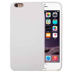 For iPhone 6 & 6s Pure Color Liquid Silicone + PC Protective Back Cover Case(White)