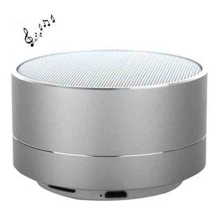 A10 Mini Portable Bluetooth Speaker Built-in MIC & LED, Support Hands-free Calls & TF Card(Silver)