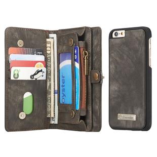 CaseMe for iPhone 6 & 6s Multifunctional Leather Billfold with Detachable Magnetic PC Back Protective Case & 10 Card Slots & 3 Cash Slots & 2 Photo Frames & 1 Zipper Wallet & 3 Magnetic Clasps & Holder(Black)