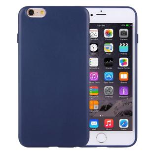 For iPhone 6 & 6s Solid Color TPU Protective Case Without Round Hole(Dark Blue)