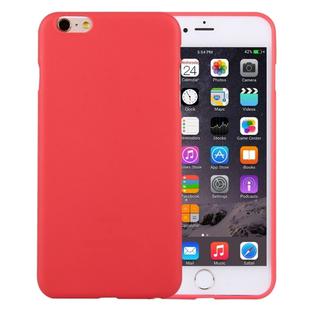 For iPhone 6 & 6s Solid Color TPU Protective Case Without Round Hole(Red)