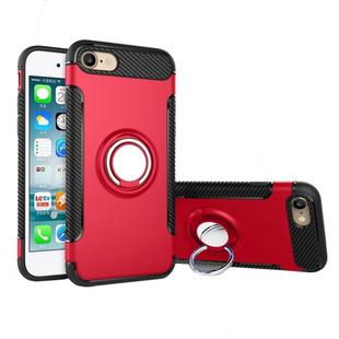 For iPhone 6 & 6s Magnetic 360 Degree Rotation Ring Armor Protective Case(Red)