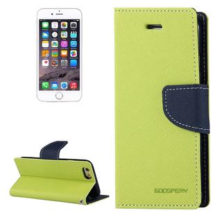 GOOSPERY FANCY DIARY for iPhone 6 & 6s Cross Texture Horizontal Flip Leather Case with Card Slots & Wallet & Holder(Green)
