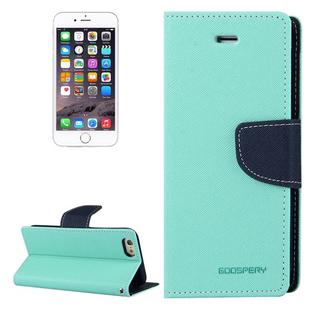 GOOSPERY FANCY DIARY for iPhone 6 & 6s Cross Texture Horizontal Flip Leather Case with Card Slots & Wallet & Holder(Blue)