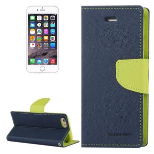 GOOSPERY FANCY DIARY for iPhone 6 & 6s Cross Texture Horizontal Flip Leather Case with Card Slots & Wallet & Holder(navy)
