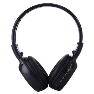BS-N65 Headband Folding Stereo HiFi Wireless Headphone Headset with LCD Screen & TF Card Slot & LED Indicator Light & FM Function(Black)