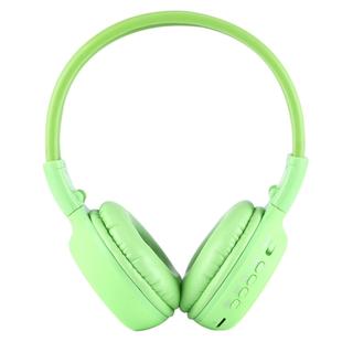 BS-N65 Headband Folding Stereo HiFi Wireless Headphone Headset with LCD Screen & TF Card Slot & LED Indicator Light & FM Function(Green)