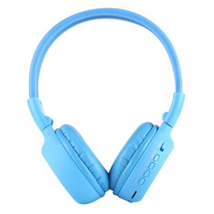 BS-N65 Headband Folding Stereo HiFi Wireless Headphone Headset with LCD Screen & TF Card Slot & LED Indicator Light & FM Function(Blue)