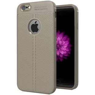 For iPhone 6 & 6s Litchi Texture TPU Protective Back Cover Case (Grey)