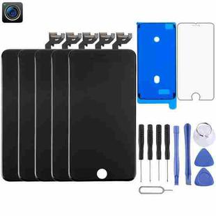 5 PCS LCD Screen for iPhone 6s Plus Digitizer Full Assembly with Front Camera (Black)