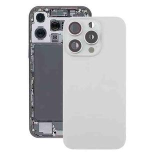 For iPhone 16 Pro Max Original Glass Battery Back Cover with Camera Lens Cover(Silver)