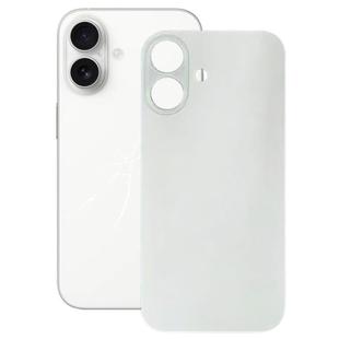 For iPhone 16 Easy Replacement Big Camera Hole Glass Back Battery Cover(White)