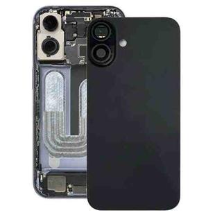 For iPhone 16 Battery Back Cover with Camera Lens Cover(Black)