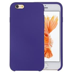 Pure Color Liquid Silicone + PC Protective Back Cover Case for iPhone 6 Plus & 6s Plus(Dark Purple)