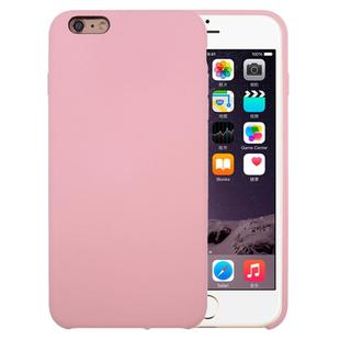 For iPhone 6 Plus & 6s Plus Pure Color Liquid Silicone + PC Protective Back Cover Case(Pink)