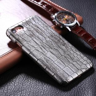 For iPhone 6 Plus & 6s Plus Crocodile Texture Paste Protective Back Cover Case(Silver)