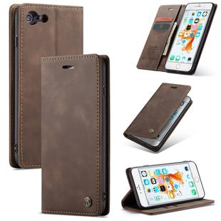 CaseMe-013 Multifunctional Retro Frosted Horizontal Flip Leather Case for iPhone 6 Plus / 6s Plus, with Card Slot & Holder & Wallet(Coffee)