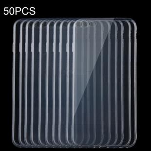 50 PCS for iPhone 6 Plus & 6s Plus 0.75mm Ultra-thin Transparent TPU Protective Case