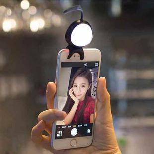 For Smart Phone Self Light with Hook, For iPhone, Galaxy, Huawei, Xiaomi, LG, HTC and Other Smart Phones(Black)
