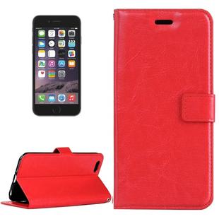 For iPhone 6 Plus & 6s Plus Crazy Horse Texture Horizontal Flip Leather Case with Magnetic Buckle & Holder & Card Slots & Wallet & Photo Frame(Red)