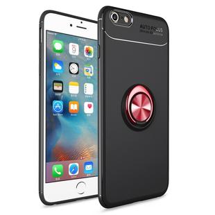 Metal Ring Holder 360 Degree Rotating TPU Case for iPhone 6 Plus & 6s Plus (Black+Red)