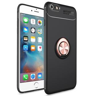 Metal Ring Holder 360 Degree Rotating TPU Case for iPhone 6 Plus & 6s Plus (Black+Gold)