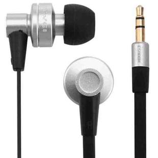 AWEI ES-900M 3.5mm In-Ear Stereo Wired Earphone for iPhone, Samsung, HTC, Sony and other Smartphones, PC, Game Machine(Silver)