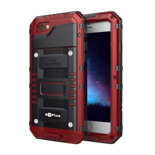 Waterproof Dustproof Shockproof Zinc Alloy + Silicone Case for iPhone 6 Plus & 6s Plus (Red)