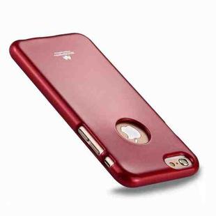 GOOSPERY JELLY CASE for iPhone 6 Plus & 6s Plus TPU Glitter Powder Drop-proof Protective Back Cover Case (Red)
