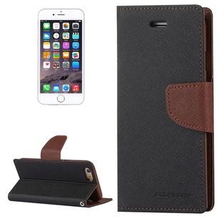 GOOSPERY FANCY DIARY for iPhone 6 Plus & 6s Plus Cross Texture Horizontal Flip Leather Case with Card Slots & Wallet & Holder(Taupe)