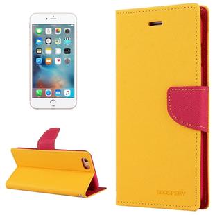 GOOSPERY FANCY DIARY for iPhone 6 Plus & 6s Plus Cross Texture Horizontal Flip Leather Case with Card Slots & Wallet & Holder(Orange)