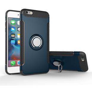 For iPhone 6 Plus & 6s Plus Magnetic 360 Degree Rotation Ring Armor Protective Case(navy)