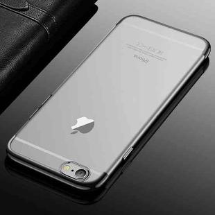 CAFELE For iPhone 6 Plus & 6s Plus Color Electroplating TPU Soft Protective Back Cover Case(Black)